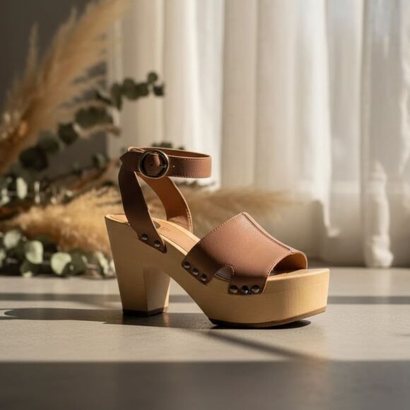 Frye Zelda Seamed Clog 10 Brown NEW - Picture 1 of 8